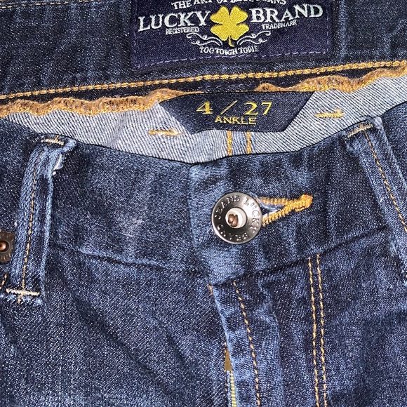 Lucky Brand The Sweet Jean Straight 4/27 Ankle Length Dark Wash Jeans - Picture 10 of 10